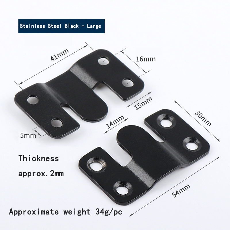 Large stainless steel (2 pieces price) black