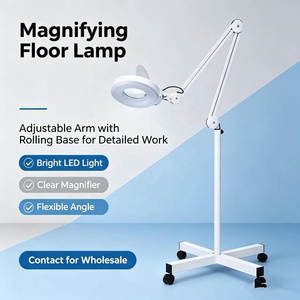 Lampe Loupe Ajustable K Portable avec Support et Roues en Métal pour Salon, Bureau ou Utilisation au Sol - Product Image 3