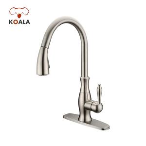 <span class=keywords><strong>Robinet</strong></span> de <span class=keywords><strong>cuisine</strong></span> classique sans plomb, certifié NSF CE, en laiton massif moderne, à poignée unique, à montage sur plan, pliable verticalement, <span class=keywords><strong>avec</strong></span> <span class=keywords><strong>douchette</strong></span> - Product Image 2