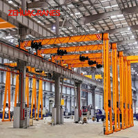 Pont roulant semi-portique monopoutre européen 2-16 tonnes, portée 7,5-22 m, hauteur de levage 6-12 m, charge utile M5, certification CE ISO, télécommande