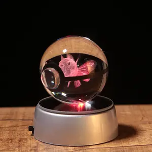 3D Crystal Ball Night Light cambia colore tavolo Led Powered Kids Gifts for Game Fans