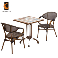 Meubles de restaurant rétro en céramique de haute qualité, tables et chaises de café, mobilier de salle à manger