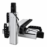 QIGE Mesa deslizante CNC de doble riel lineal con eje XYZ, carrera de 100-1000mm, componente de motor con núcleo de aleación de aluminio, actuador lineal de 1000mm