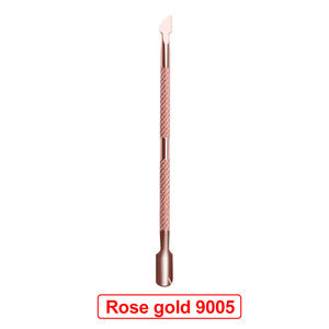 2pcs לכל סט מניקור כלי פרטי לוגו פלדה נירוסטה עלה זהב cuticle הסרת ציפורניים - Product Image 6