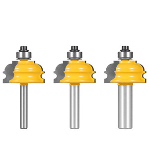Double Arc Router <b>Bit</b> 18.5mm R6.35 R2.38 Carbide Tipped Straight Shank For Woodworking Trim - Product Image 3