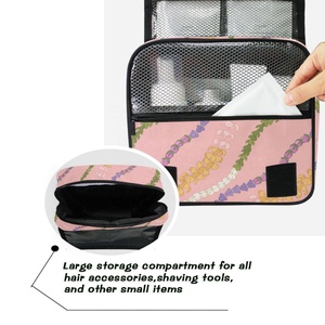 Aloha Lei Design Hanging Travel Toiletry Bag Hawaiian Puakenikeni Kit <b>Makeup</b> <b>Case</b> Custom Print Cosmetics Organizer for Men Women - Product Image 3