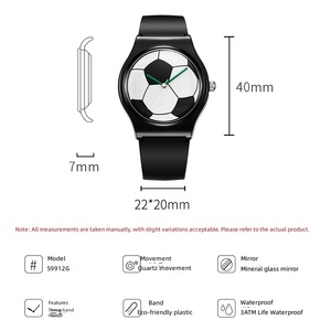 Montre de football souvenirs pour fans, thème 2026, bracelet <span class=keywords><strong>en</strong></span> silicone noir, étanche 3 ATM, mouvement à quartz japonais - Product Image 4