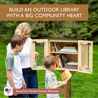 Boîte à livres de bibliothèque extérieure - Kit d'échange de littérature gratuit pour l'extérieur - Petit meuble en bois