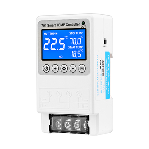 701 pengontrol suhu cerdas-dipasang di dinding, layar LCD, -19 hingga 120 °C, beban 10A, 200-250VAC, untuk probe udara/tahan Air HVAC - Product Image 2