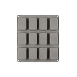 Moule en silicone alimentaire personnalisé à 12 cavités, antiadhésif, rectangulaire, pour savon, gâteau, mousse, chocolat - Product Image 4