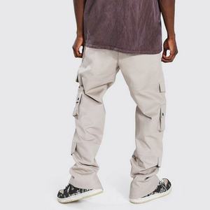 Pantalones Cargo Personalizados con Seis Bolsillos para Hombre, Pantalones Deportivos con Dobladillo Dividido - Product Image 3