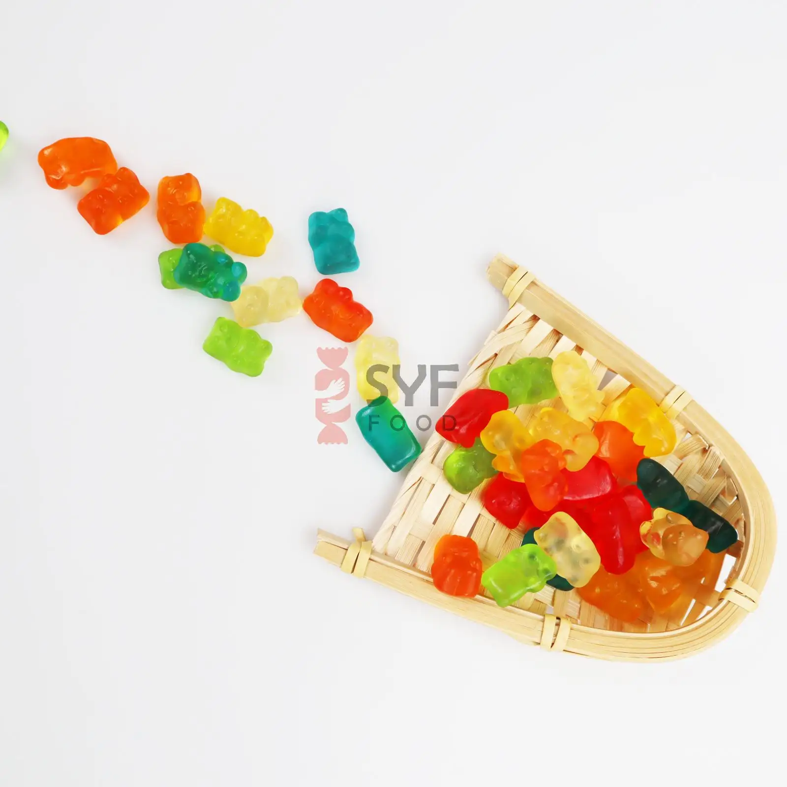 Urso pequeno engraçado personalizado de doces do halal em forma de frutas gummy doce