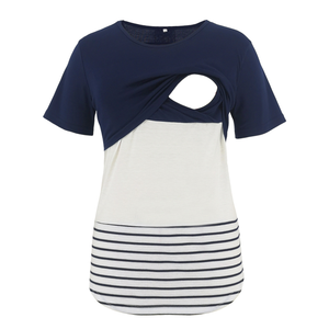 Camisetas de Maternidad Suaves de Algodón, Camisetas de <span class=keywords><strong>Lactancia</strong></span> de Manga Corta para Verano, Camisetas de <span class=keywords><strong>Lactancia</strong></span> para Después del Parto - Product Image 5