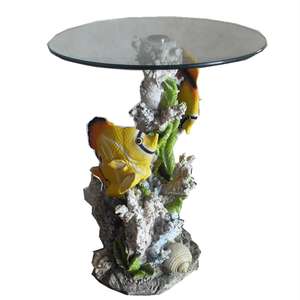 Trang trí polyresin trang trí bức tượng cá bàn trà thủy tinh Bàn cà phê - Product Image 1