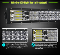 Universal 420W 620W 820W 1020W COMBO Dual Row Driving Light Offroad 4x4 Led Work Light 22/32/42/52 Inch Curved Led Light Bar