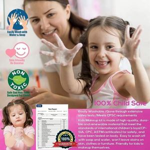 Kit de Maquillaje de Juguete Lavable, No Tóxico, Portátil y Moderno para Niñas - Regalo Promocional - Product Image 4