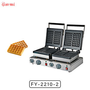 Belge gaz électrique mini commercial industriel <span class=keywords><strong>vertical</strong></span> deux espaces carré nid d'abeille double <span class=keywords><strong>cuisinart</strong></span> <span class=keywords><strong>gaufrier</strong></span> machine - Product Image 3