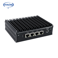 Dispositivo Micro Firewall con Tel J3160, 4 Puertos GbE LAN, HD-MI, 2x Mini PCIe, Router VPN PfSense para Gateway de Seguridad de Red sin Ventilador