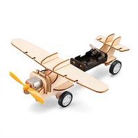 Avion en bois électrique à construire soi-même, jouet d'expérimentation scientifique STEM pour enfants