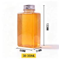 Lata de Bebida de Plástico con Tapa de Rosca de Aluminio Transparente Directo de Fábrica 350ml Café Portátil