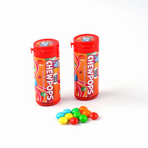 Nouveauté BRC Chew Pops Bouteille <span class=keywords><strong>Bonbon</strong></span> arc-en-ciel <span class=keywords><strong>Tube</strong></span> Boîte de saveurs fruitées mélangées Vente en gros de bonbons à mâcher mous halal végétaliens - Product Image 1