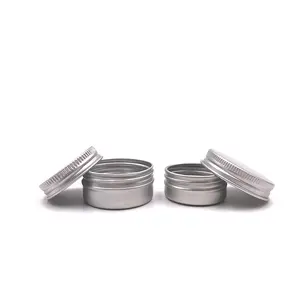 Hot Sale 30ml Kosmetik verpackung benutzer definierte 30g 1 Unze Aluminium Gläser matt Silber Aluminium Dose Kerze Dose