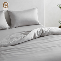 Ensemble de draps de lit Queen Size en bambou tissé moderne de luxe pour lune de miel, 300 fils, blanc