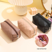 Sac de voyage pour femme en cuir PU écologique, grande capacité, étanche, avec fermeture éclair, pour maquillage