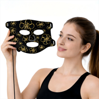 Masque de beauté LED infrarouge rechargeable portable, masque de beauté en silicone, masque pour le visage et le cou, masque de luminothérapie LED pour la maison et la clinique