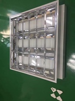 Lampe à grille encastrée T8 2x18w 2x36w 3x18w 3x36w 4x18w 4x36w, montage à persiennes, luminaire fluorescent T8 2 pieds 4 pieds
