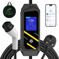 Chargeur EV portable intelligent 7KW Type 2 avec contrôle Bluetooth, courant réglable 32A, chargeur de véhicule électrique avec prise Schuko CEE