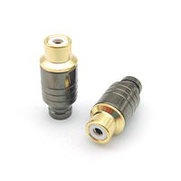 Type de soudure plaqué or de haute qualité 4mm trou de queue connecteur de câble de prise femelle RCA