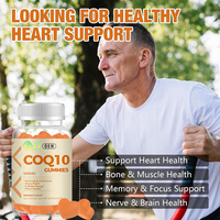 Gummies CoQ10 500mg 60 unités OEM ODM Logo personnalisé Marque privée Soutien énergétique cellulaire Sans sucre Complément végétalien