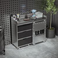 Meubles de style industriel vintage en fer forgé pour armoire de préparation, atelier de réparation automobile, salon de beauté, modification de motos, rangement et restaurant