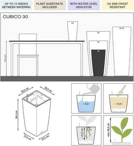 Vente directe d'<span class=keywords><strong>usine</strong></span> pas cher traditionnel carré blanc grand auto-arrosage jardinière de légumes en plastique pour la culture des fleurs - Product Image 3