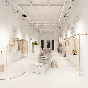 رفوف عرض الملابس MY04 من الفولاذ المقاوم للصدأ للتثبيت على الحائط، بيع مباشر من المصنع، مناسبة لمتاجر الملابس - Product Image 4