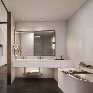 Mueble de Baño con Espejo, Lavabo, Mueble de Madera Contrachapada, Lavabo de Sobre Encimera, Mueble de Baño de Alta Calidad - Product Image 3