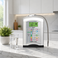 Ioniseur d'eau alcaline 5 plaques le plus simple, fonctionnement à une touche, nettoyage automatique, 1 filtre alcalin, 3 filtres acides, CE OEM pour tout utilisateur
