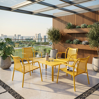 Hesheng Chaise d'extérieur basse personnalisée en alliage d'aluminium étanche avec trou, design unique, pour jardin
