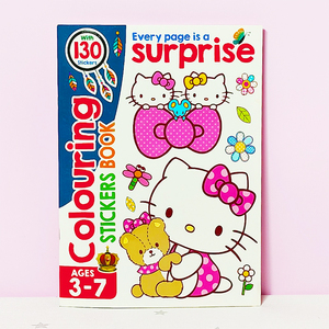 Nhà máy giá rẻ tùy chỉnh in dễ thương trẻ em tương tác vẽ & Tô Màu Cuốn sách với nhãn dán các tông & bảng sóng thân thiện với môi - Product Image 1