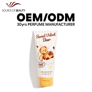 Nuova <span class=keywords><strong>Crema</strong></span> Mani Profumata di Lusso Sweet Velvet Bear 100ML, Lozione Mani Idratante alla Vaniglia e Cocco OEM/ODM - Product Image 1