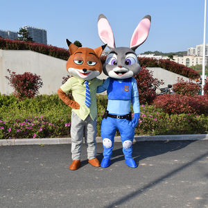 <span class=keywords><strong>Costume</strong></span> da Mascotte dei Personaggi del Film d'Animazione Zootopia, <span class=keywords><strong>Coniglio</strong></span> Juddy e Volpe Nick, per Uso Personale - Product Image 2