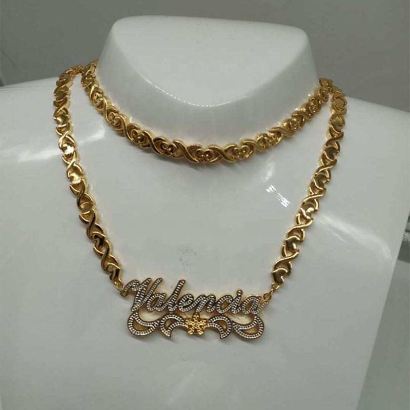 Xo Chain Stainless Steel/brass Initial 