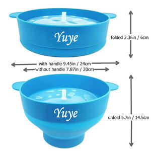 Yuye - Máquina para Hacer <span class=keywords><strong>Palomitas</strong></span> de Maíz de Silicona Plegable, Apta para <span class=keywords><strong>Microondas</strong></span>, Libre de BPA, Saludable, con Tazón de Silicona Plegable - Product Image 2