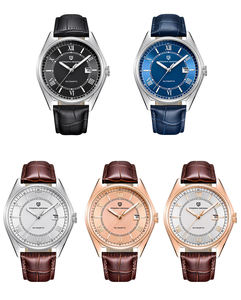 2023 새로운 디자인 OEM/ODM 골드 케이스 자동 기계식 시계 패션 레저 방수 빛나는 시계 남성 - Product Image 3