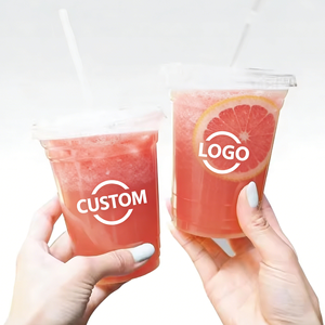 Gobelets jetables en plastique PP à paroi simple pour desserts et boissons avec couvercles, diamètre 90 mm, 500 ml, transparents, qualité alimentaire, impression UV - Product Image 5