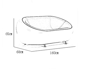 Hemisphere <strong>Chair</strong> / <strong>Globe</strong> <strong>Chair</strong> - Double-Seat FRP Leisure Swivel Lazy <strong>Chair</strong> - Product Image 4