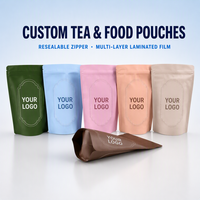 Sachet Doypack Personnalisé Imprimé pour Thé, Film Barrière BOPP VMPET PE, Fermeture Zip Refermable pour Thé en Vrac, Émirats Arabes Unis, Canada, Thaïlande