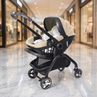 Système de poussette de voyage 3-en-1 Kidilo en alliage d'aluminium, modèle S366, 0-6 mois, pliable, capacité de charge de 15 kg, intérieur/extérieur