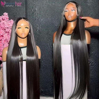 Peluca de Cabello Humano Liso Pre-cortada 13x4 HD Lace Sin Pegamento con Nudos Decolorados 200% Densidad, Peluca Frontal de Encaje Liso Extremo, Proveedor